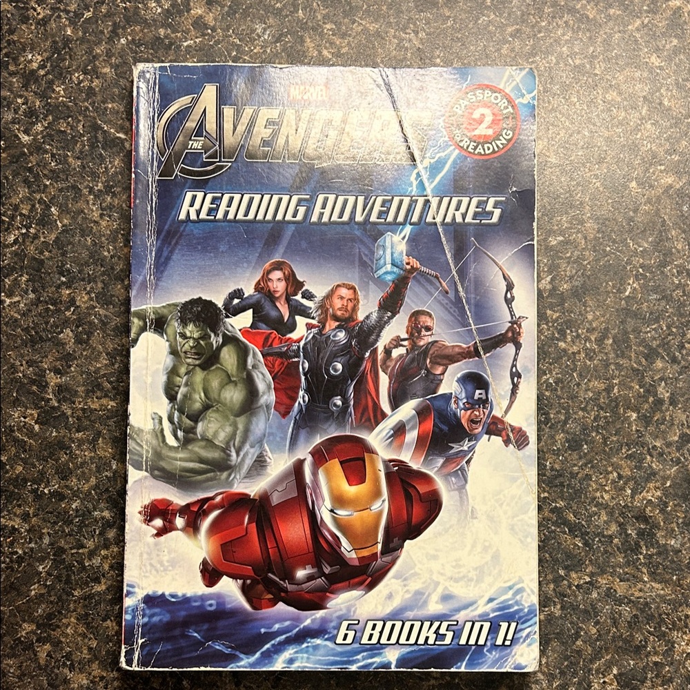Marvel Avengers Reading Adventures Book - Blue / Red / Gold